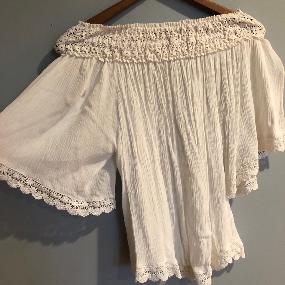 White off the shoulder top